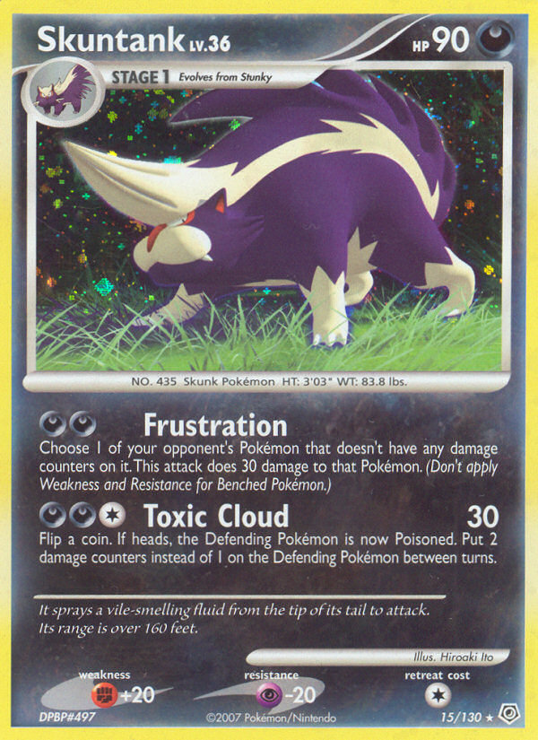 Diamond & Pearl Holo Skuntank #15/130